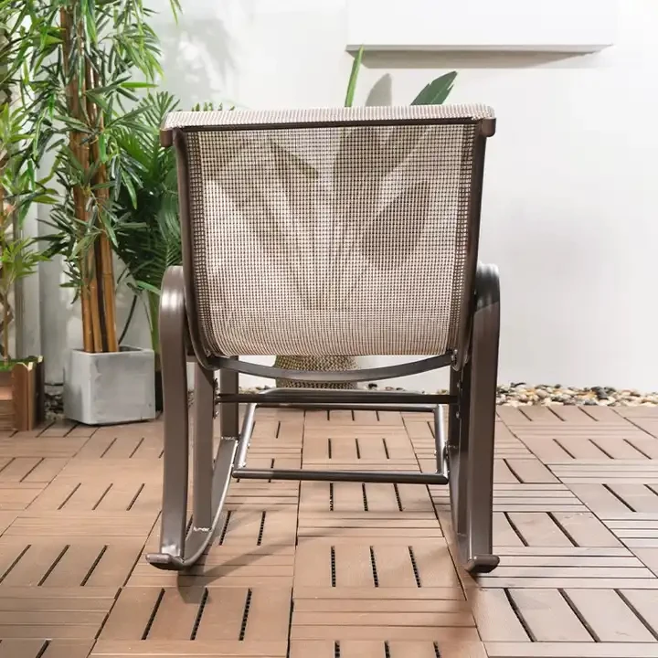Rocking chair home recliner aluminum rattan chair lounger balcony leisure outdoor nap chair