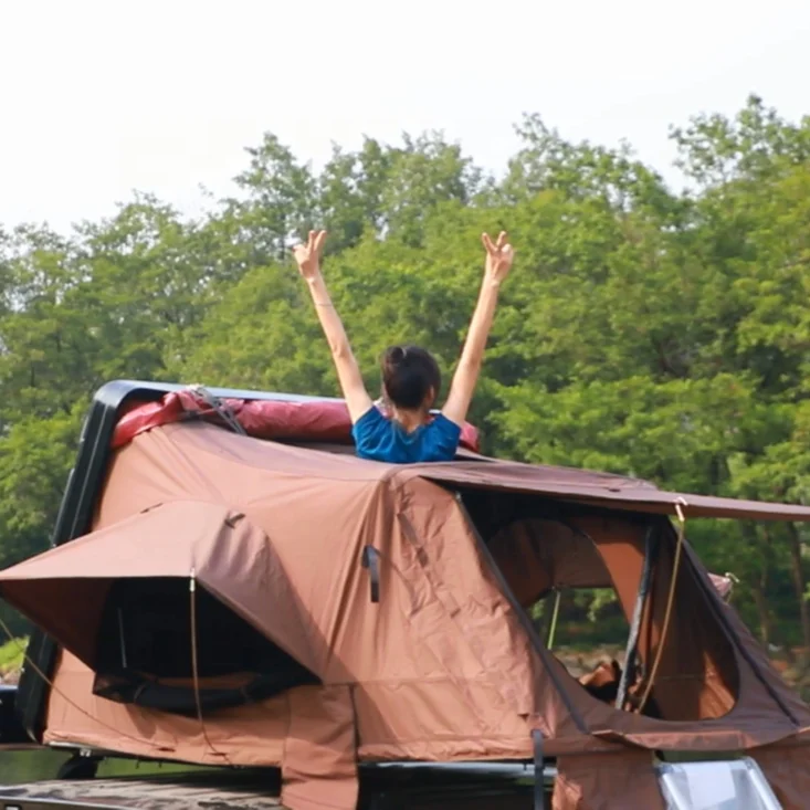 Most Hot Selling 3-4 Person Car Rooftop Tents 4 Season Customized Waterproof Hard Shell Roof Top Tent