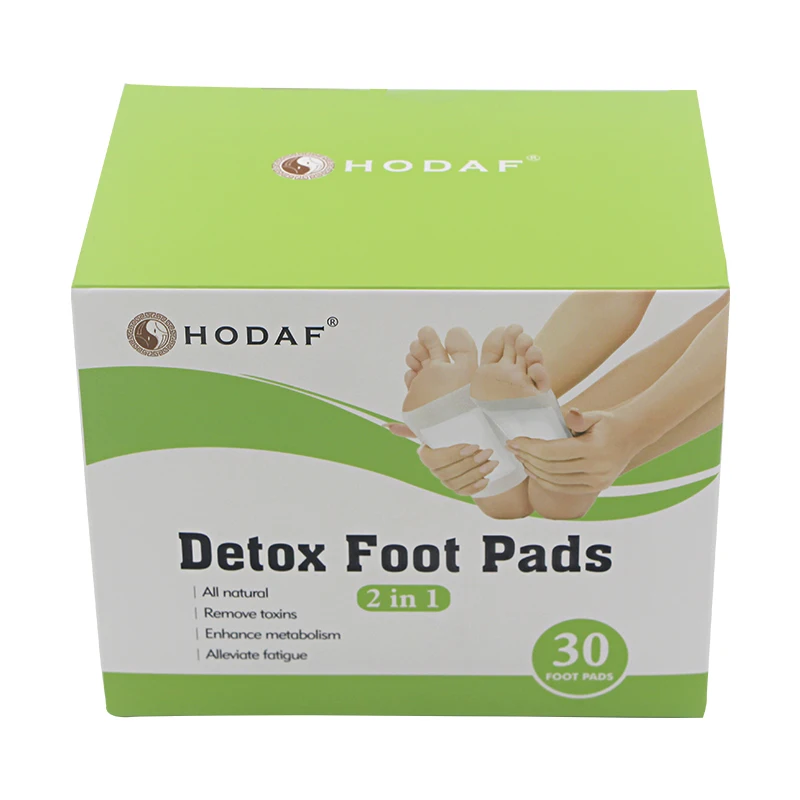 Очищающие детоксикационные подушечки для ног HODAF натуральные ингредиенты Китайский Травяной Патч 2 в 1 детоксикация чистого тела
