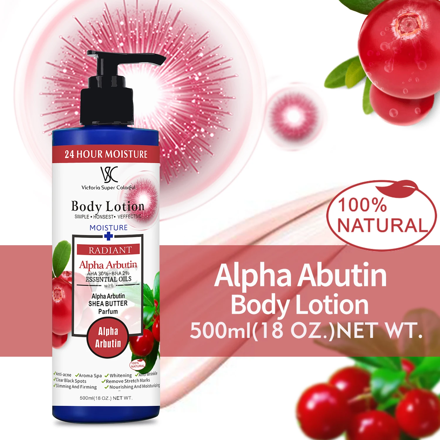 Private Label 24 hour Moisture Body Lotion Whitening Beauty Skincare Vitamin C Brightening Nourishing Body Aroma Spa