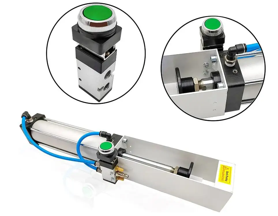 Heavy Duty Pneumatic Cylinder Soda Beer Can Crusher Eco-Friendly Recycling Tool (Countertop Button Valve) Aluminum Can Crusher