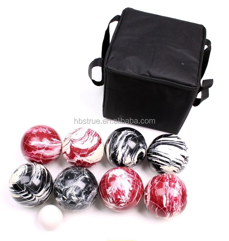 8 balls  resin petanque  boules set with carry bag Lawn bocce ball