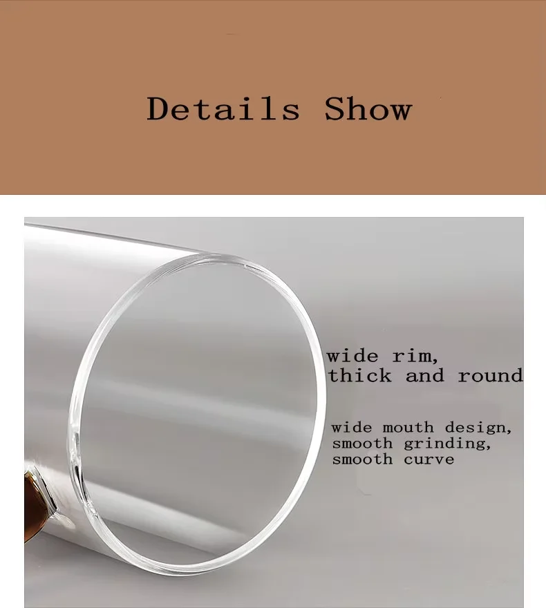 High Quality Borosilicate Clear Color Drinking Coffee Glass Cup Colored Glass Mugs