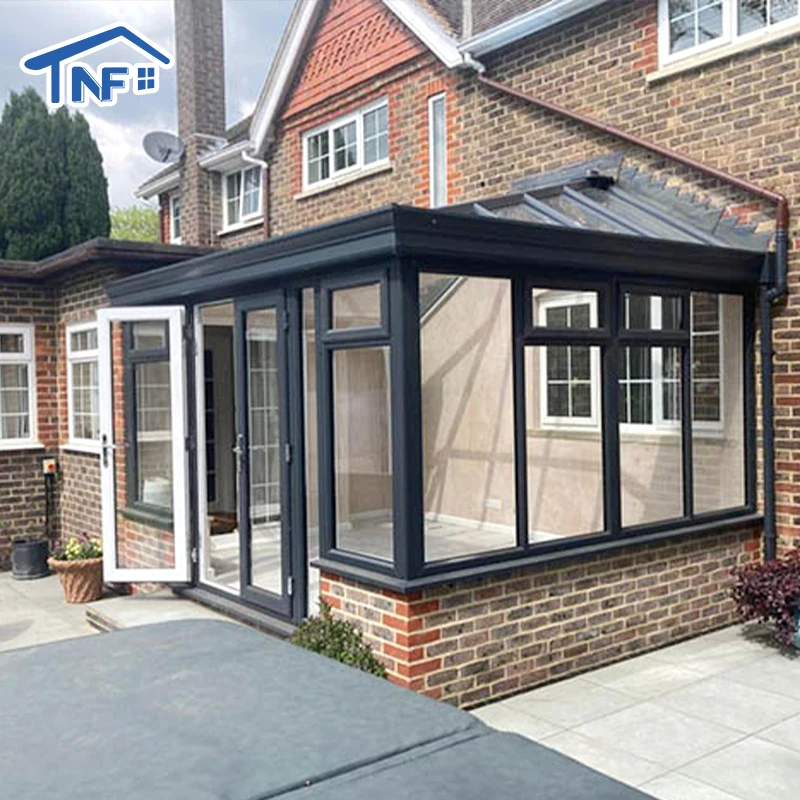 Resistant Steel frame And Glass House Economical Glass House Frame Garden Aluminum Sunroom