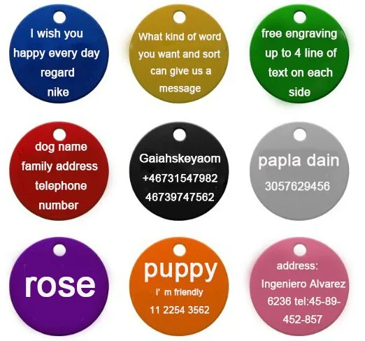 Factory Custom LOGO Dog Collar Personalized Dog ID Tag Cat Collar Dog Name Telephone Pet Product