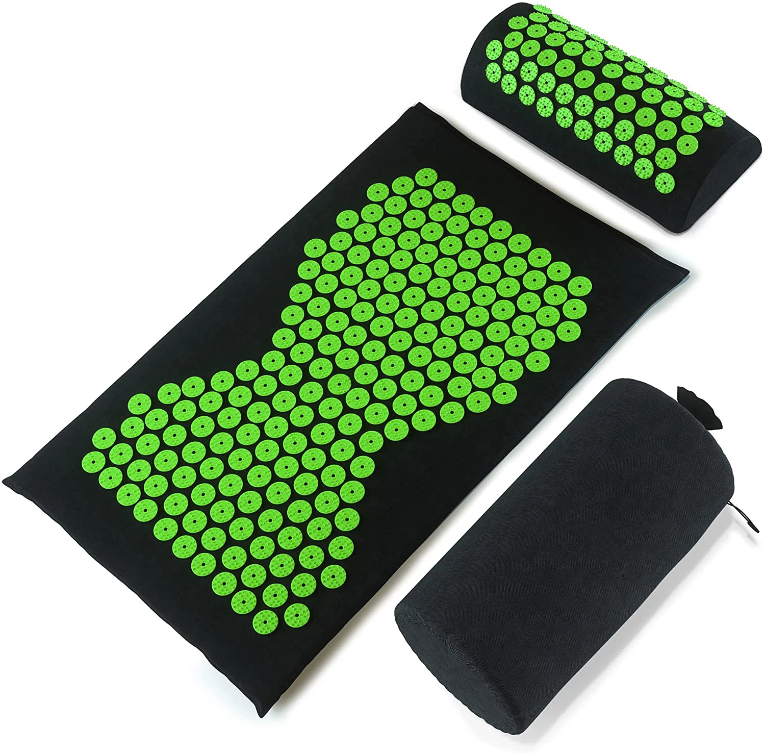 Natural Organic Linen Cotton Acupuncture Mat & Bag Back Pain Relief Neck Pain Relief Acupressure Mat and Pillow Set