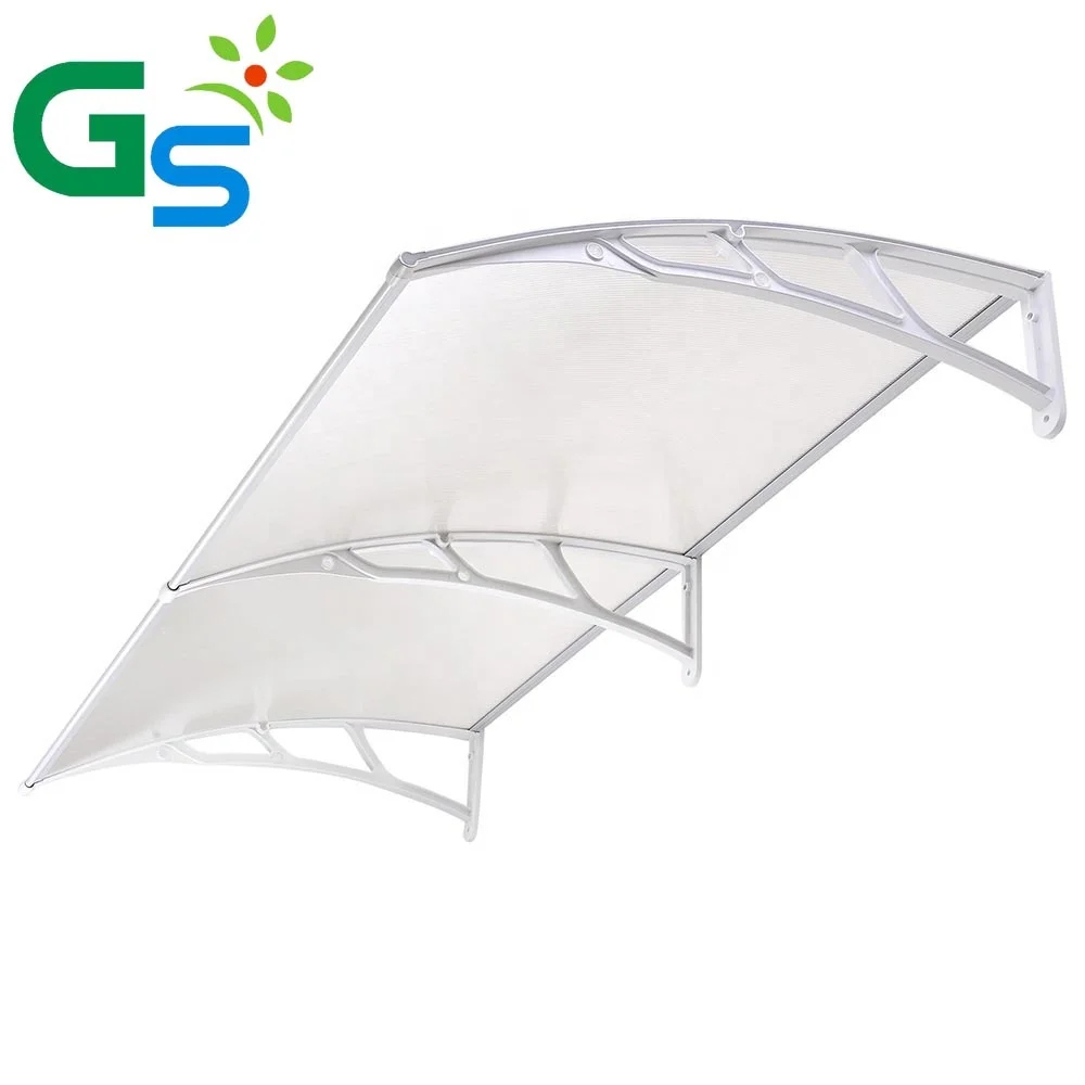 1000*1200Mm Rain Protect Polycarbonate Entrance Canopies Commercial Rain Plastic Front Outdoor Canopy