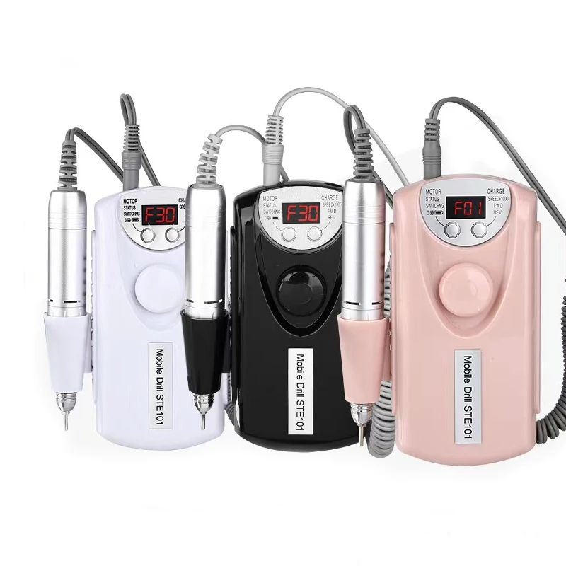 Professional Electric Nail Drill 30000 RPM Manicure Polishing Rechargeable Nail Drill Machine