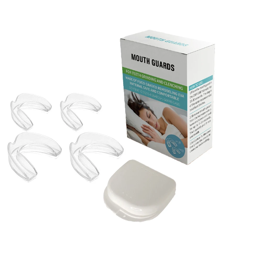 Professional Mouth Guard for Grinding Teeth Customizable Dental Guards 2 Sizes BPA Free Eliminate Bruxism