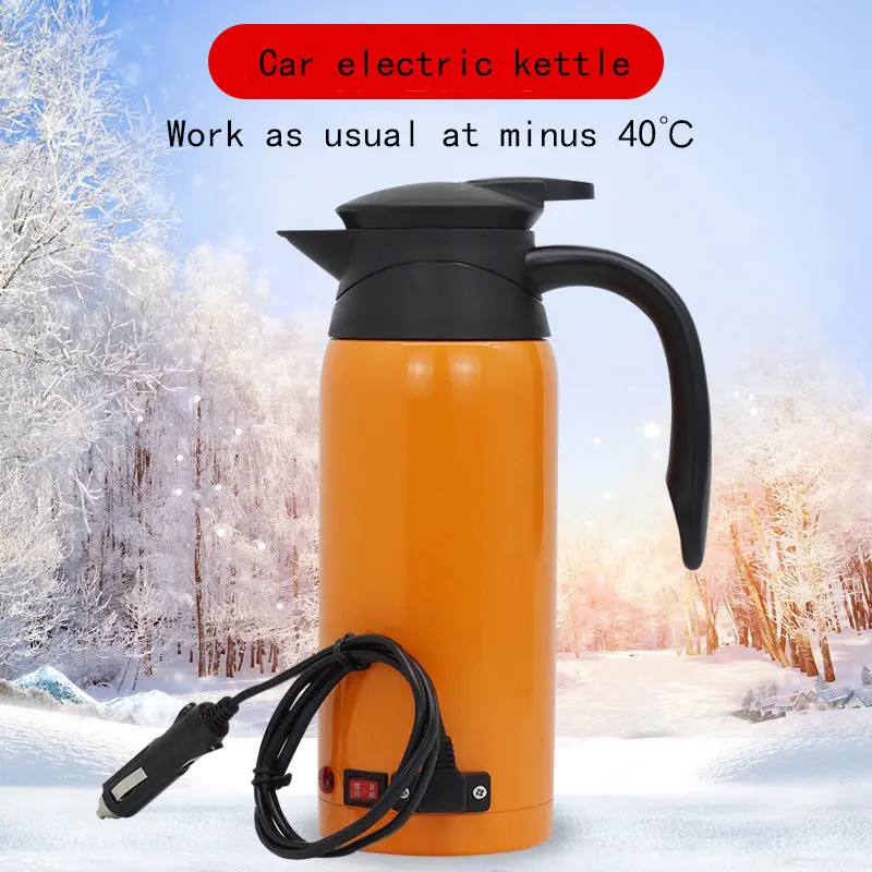 800ml Hot Sale Electric Heated Travel Coffee Cup 24v Heating Kettle Smart Car Dc12v