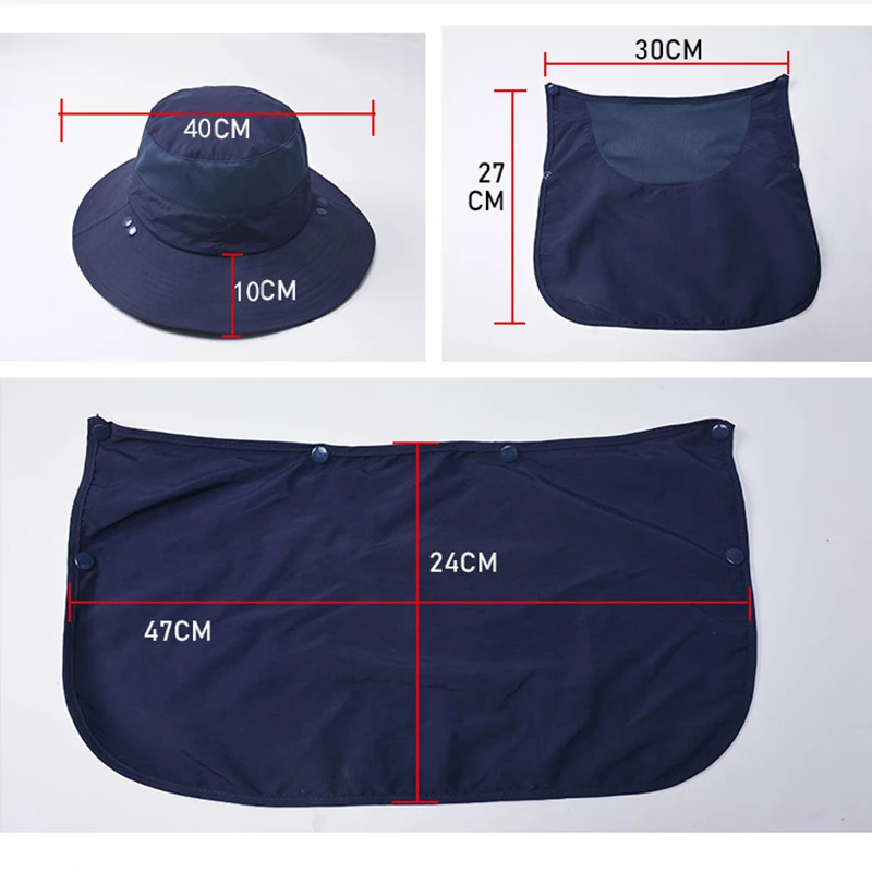 Wholesale Summer Sunscreen Men Women UV Protection Wide Brim Sunshade Bucket Hats For Climbing