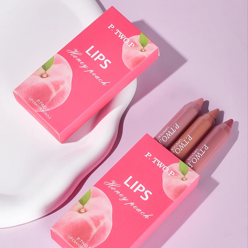 P.TWO.P Matte Lipstick Luxurious Waterproof Silky Finish Long-lasting Crayon Lipstick with 6 Colors