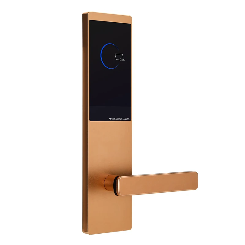 Aluminum Hotel Door Safety Lock Bluetooth Management System Rfid Card Smart Door Lock For High Class Hotel