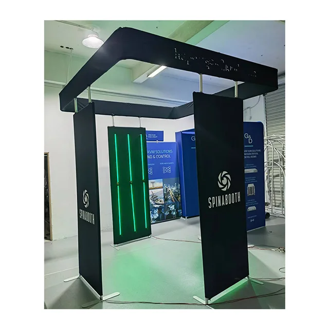 2024 Factory Free Custom Logo Inflatable Vogue Photo Booth Inflation 360 Photo Booth Backdrop With Props Free Accessories