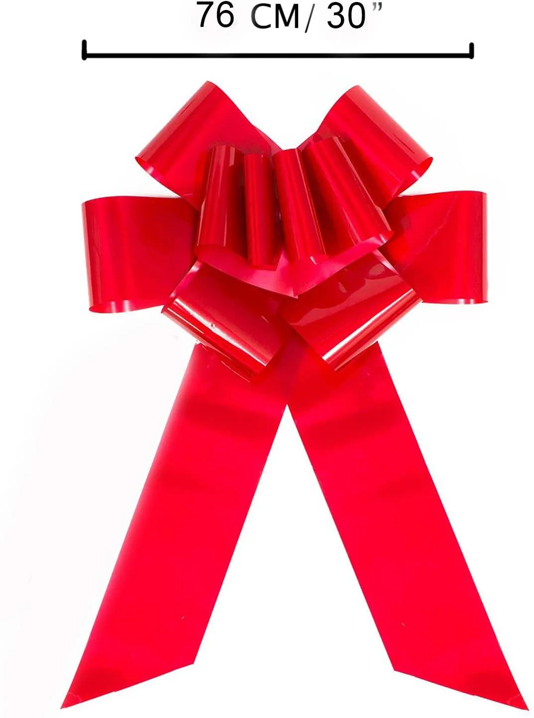 Guangdong High Quality Wholesale Factory Decorative  Red Ribbon POM POM Bow Giant  Car Bow  for Wedding