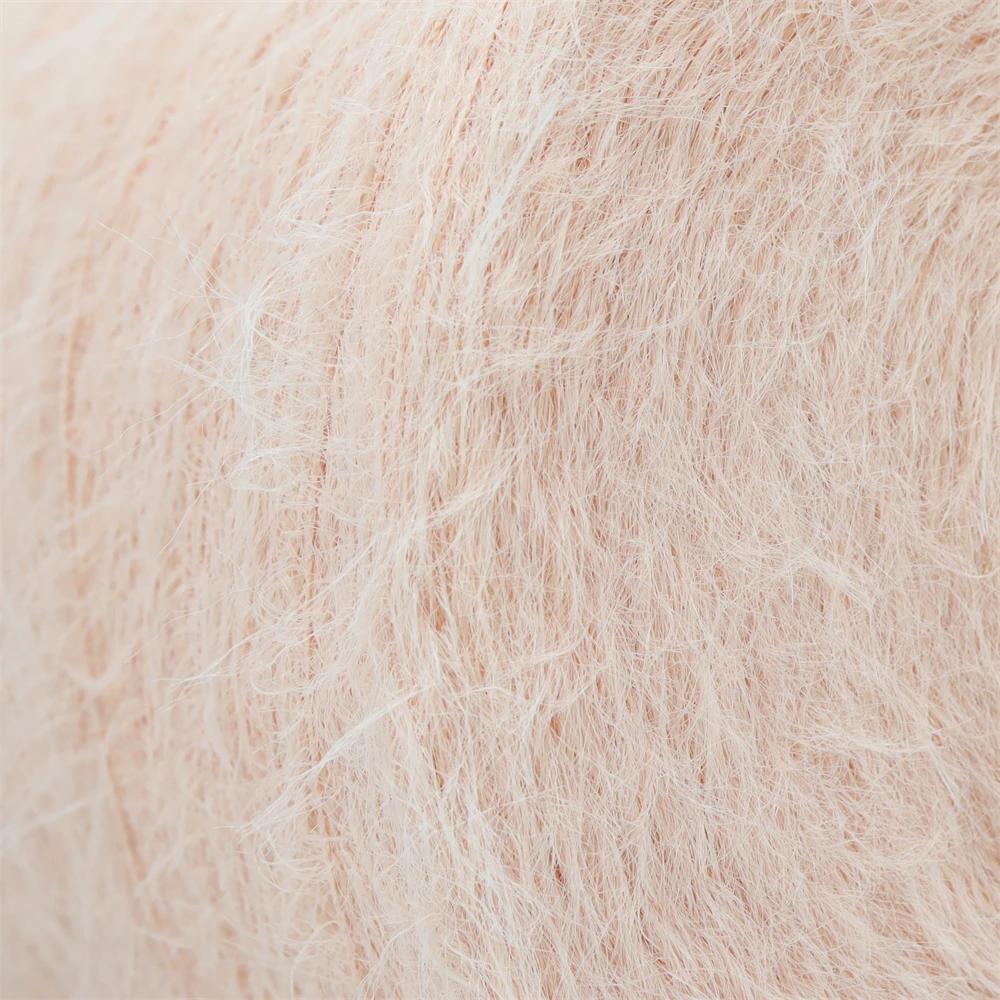 4cm Non-shedding Moisture-free Faux Mink Hair 100% Nylon Fancy Yarn