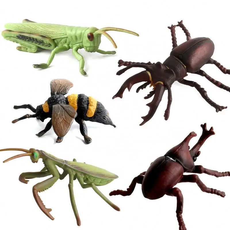 Plastic Insects Figures Realistic Insects Bugs Model Animal Toys Simulation Insect World Model Butterfly Spider Ladybug Mantis