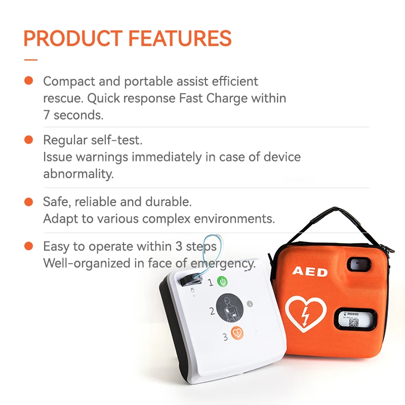 WH-25 AED Automated External Defibrillator For Medical Resuscitation Aed defibrillateur Machine Emergency Medical Supplies
