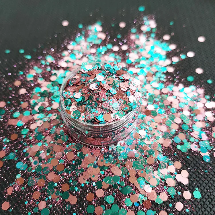 SaiHe Glitter Factory Supply Holographic chunky glitter Holographic glitter with MSDS Reports