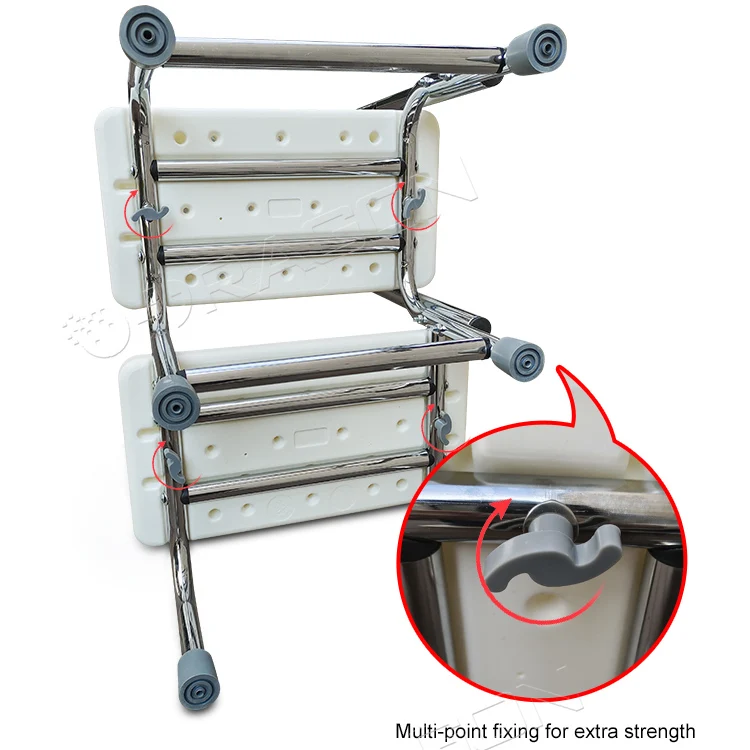 Handrail Bath Step Stool Adjustable Non-Slip Bath Safety Step Stool for Shower