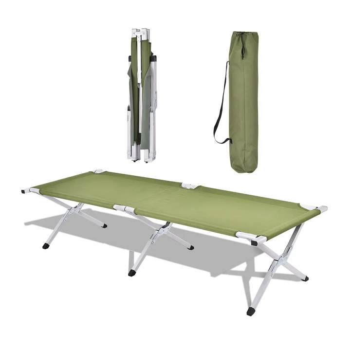 YILU Aluminum Folding Cot Camping Bed Outdoor Portable Camp Bed Cot