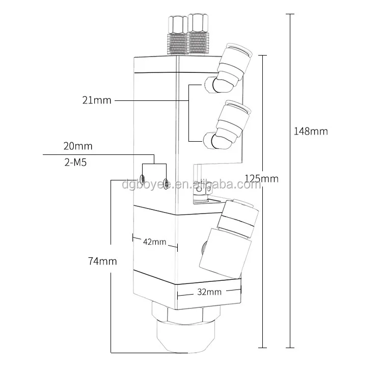 BY-36AB Double Cylinder Double Liquid Suction Type  AB Double Liquid Dispensing  Valve Epoxy Resin   Two-component Glue Valve