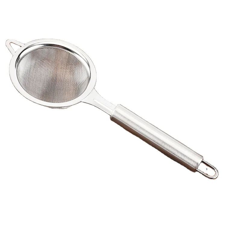 Stainless Steel Fine Mesh Strainer with Long Handle Grip Strainer for Kitchen Wire Sieve