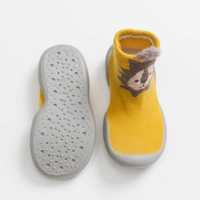 Симпатичные животные мягкие Нескользящие Детские резиновые подошвы махровые хлопковые носки