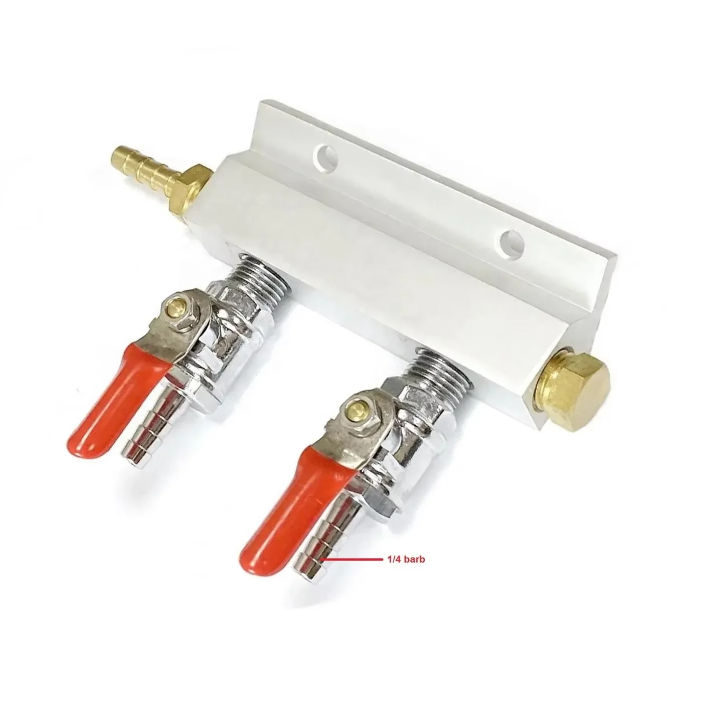Homebrew Draft Beer Dispenser 2 Way 7mm Barb Multi Gas Line Splitter Air Distributor CO2 Manifold
