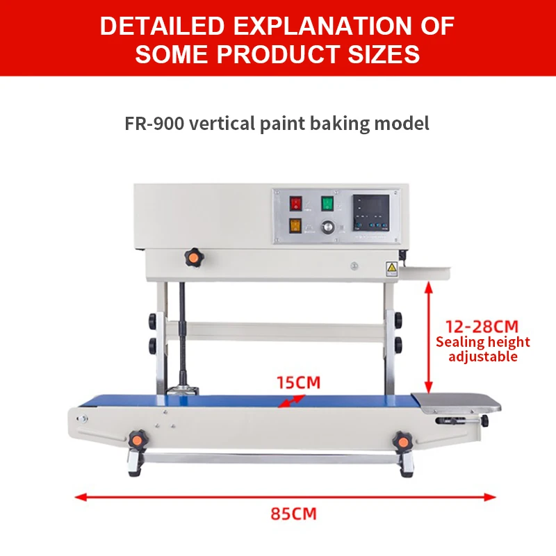 FR-900 Multifunction Customized Manual Small Semi-automatic Desktop Portable Heating Sealer Vertical Model Sealing Machine