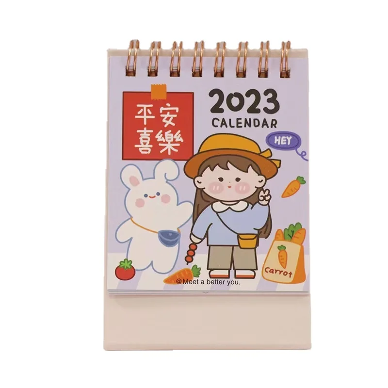 Customize 2023 Mini Cute Desk Calendar Desktop Decorations Calendar Book Cartoon Korean Creative Notepad Gift Desk Calendar