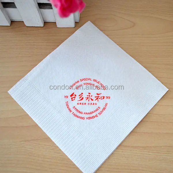 Customized Logo Printed Napkin Tissue Paper Single-Sided Uncoated Writing Paper Dinner Beverage Use Offset Printing Compatible