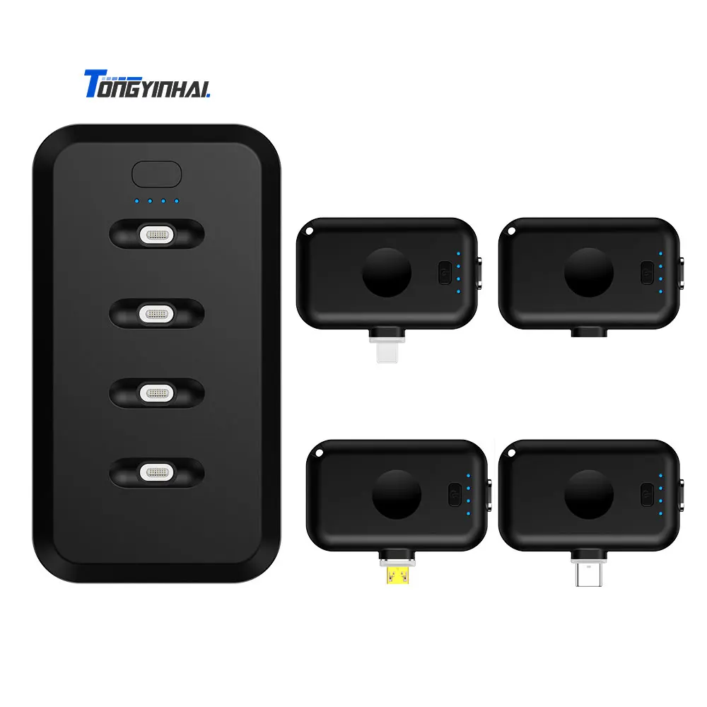 
Factory finger wirless charger power bank custom logo 10W Fast Charging 4 in 1 Rechargeable 10000mah Magnetic mini power banks 