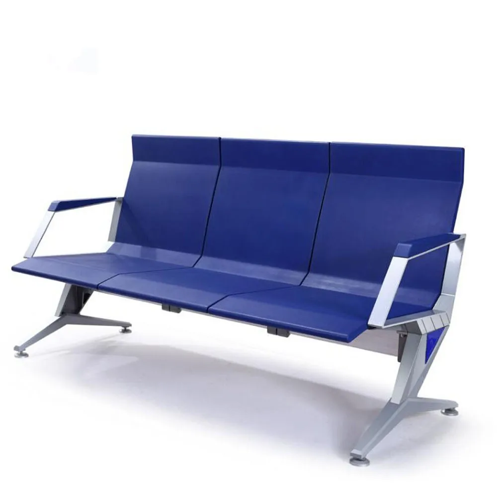 T30-03  Classic Three-Seat Airport Waiting Chair Polyurethane Soft Seat For Medical Waiting Chair