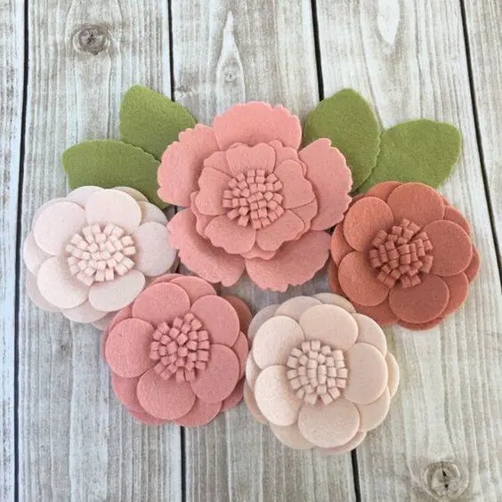 Floral Felt Flowers Wall  Decorations Sunflower Yellow 3D Flowers for Party Photo Backdrops