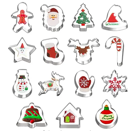 cooking tools diy metal christmas chocolate covered stainless steel custom cookie cutter molds set