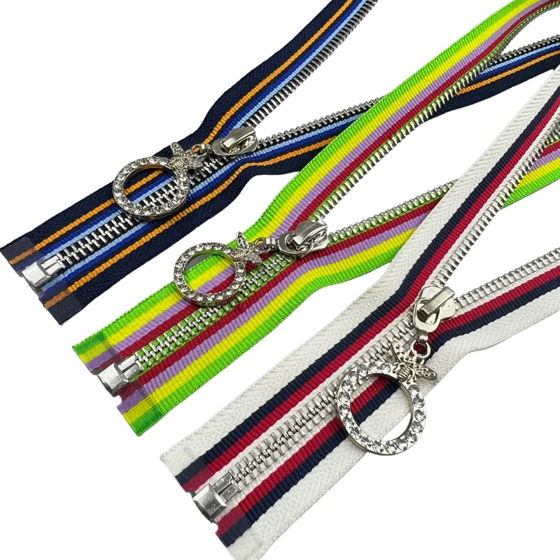 High Quality Open Gold Clothing Metal Zipper 5# Y Teeth Metal Zipper Jacket