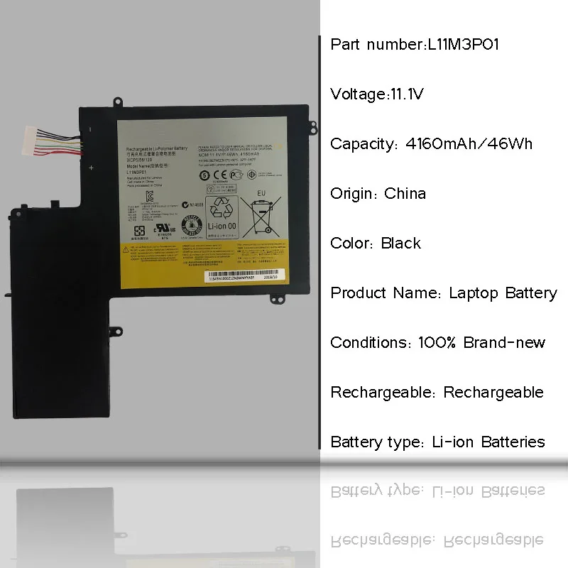 Laptop Battery L11M3P01 for Lenovo IdeaPad U310 MAG6BGE MAG62GE MAG6J MAG6B MAG62 MAG67GE 43752CU 43752BU