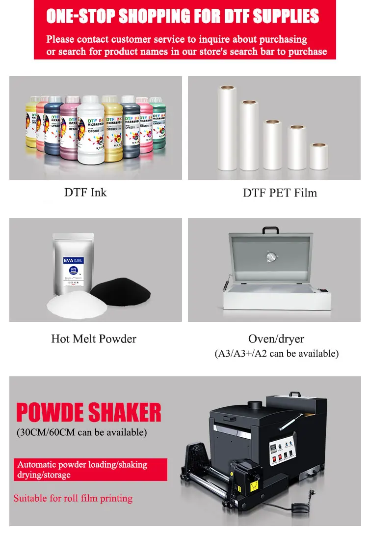 Factory direct Dtf Inkjet Printer Tx800 A3 Heat Transfer Printing Machine Direct To Film Dtf Inkjet Printer 30cm