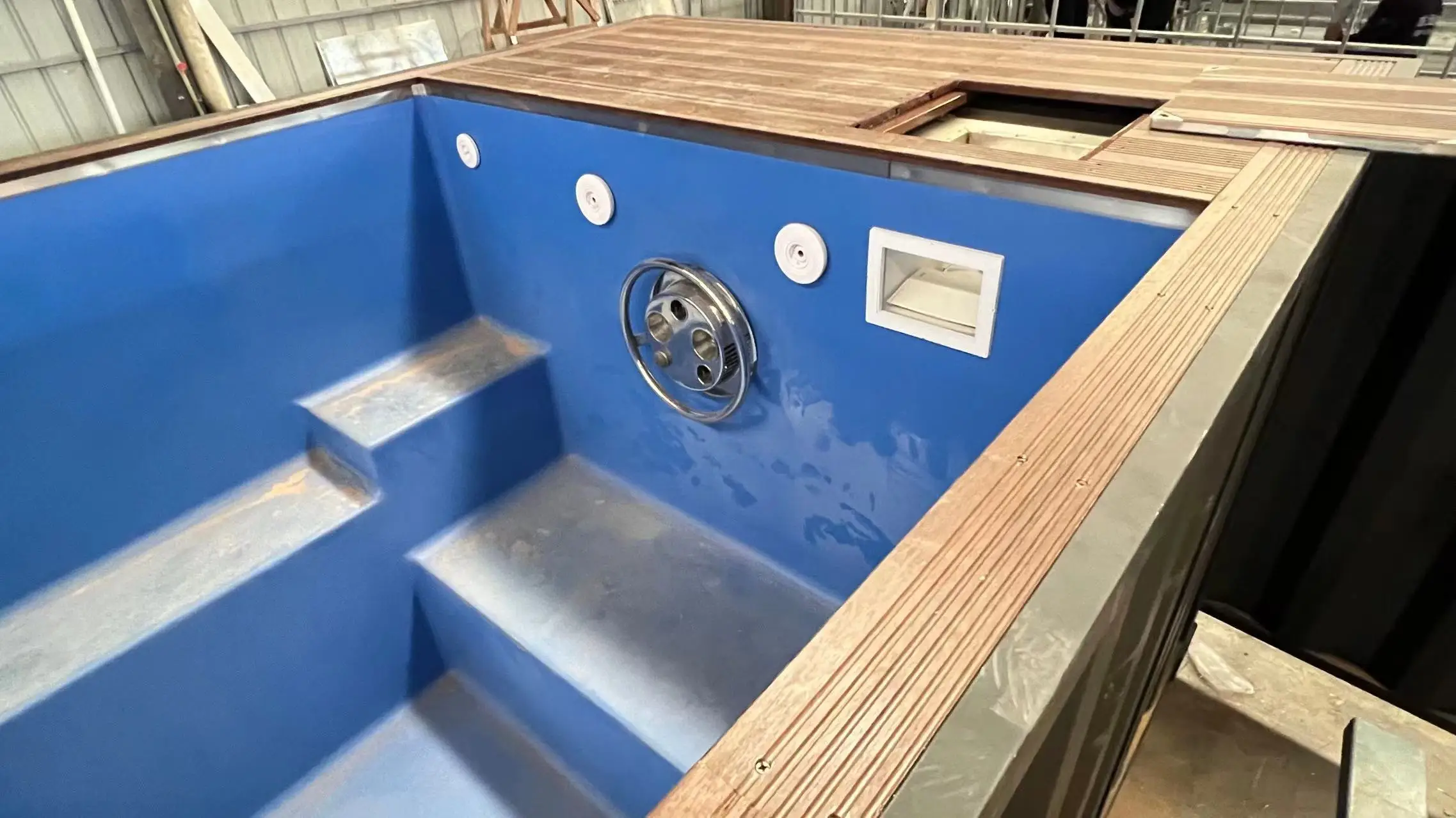 Marine Grade 20ft Container Pool with Built-In Swim Jet for Indoor Use