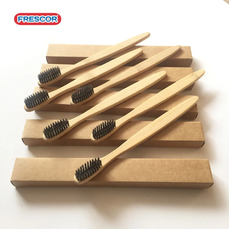 wholesale charcoal 4 pack bamboo toothbrush bamboo tooth brush