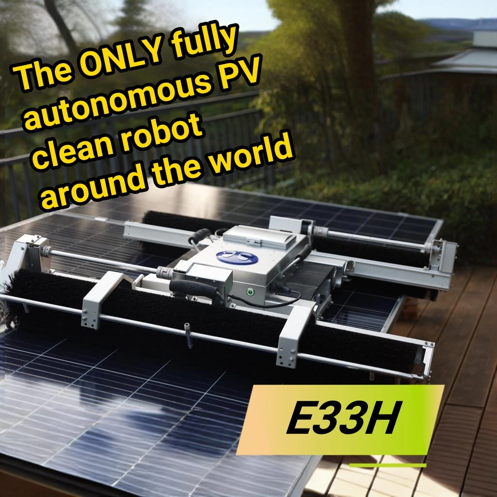 Fully autonomous PV cleaning machine E33H