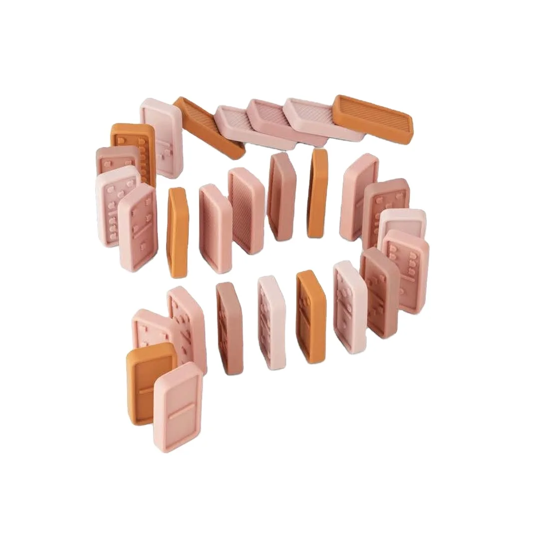 Пользовательские двойные шесть домино силиконовые домино игровой набор димоно детская игрушка