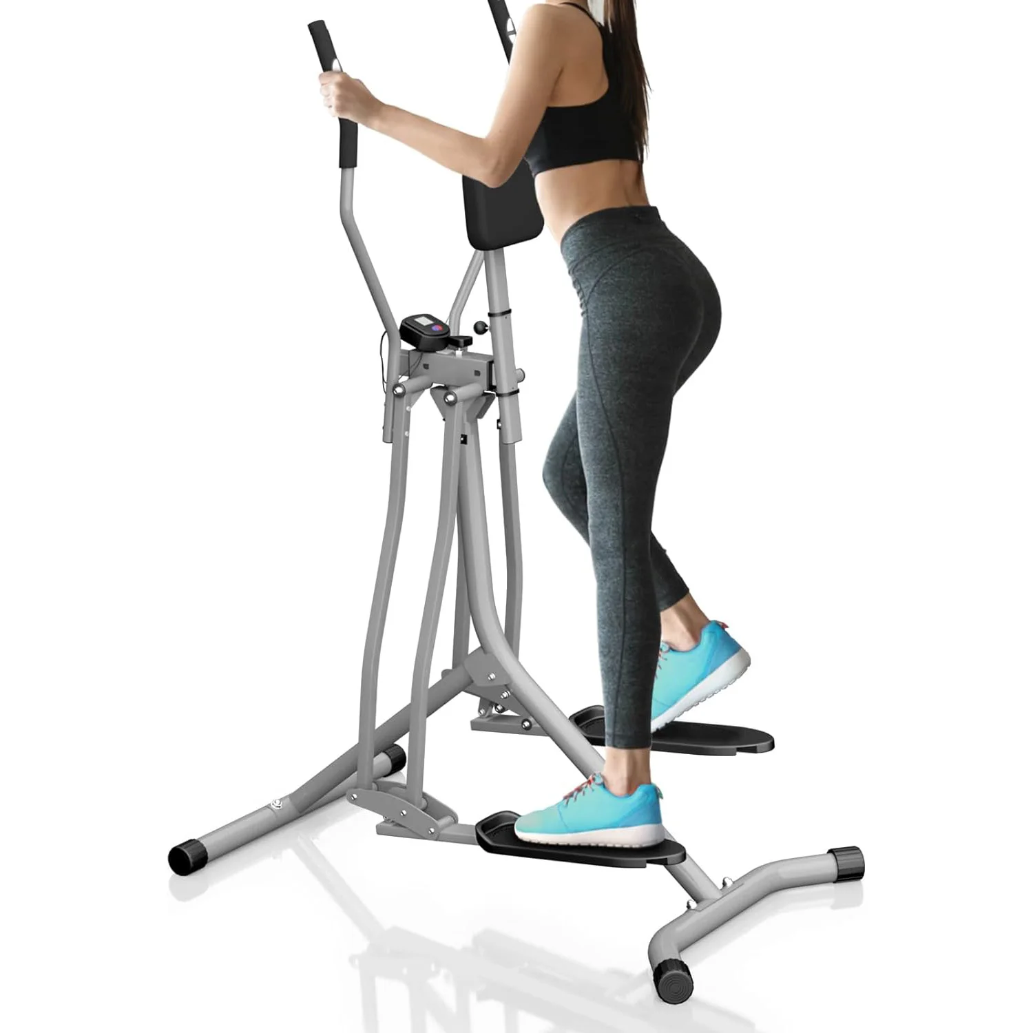Leg Trainer with LCD Monitor, 120 kg Capacity, 35 In (90 cm) Stride, Steel - Air Glider  Cardio, Exercise Fitness Machine