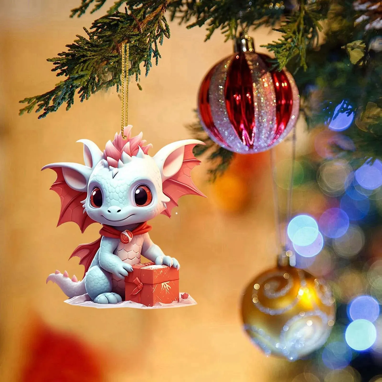 2024 Christmas pendant Cartoon dragon Baby Christmas decorations Home Christmas tree hanging ornaments