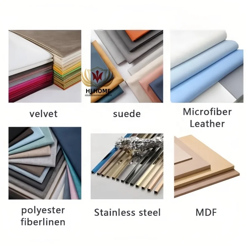 HJ HOME  Luxury Customized Bedroom Leather Background Interior Wall Decoration Upholstered Fabric Wall Panel