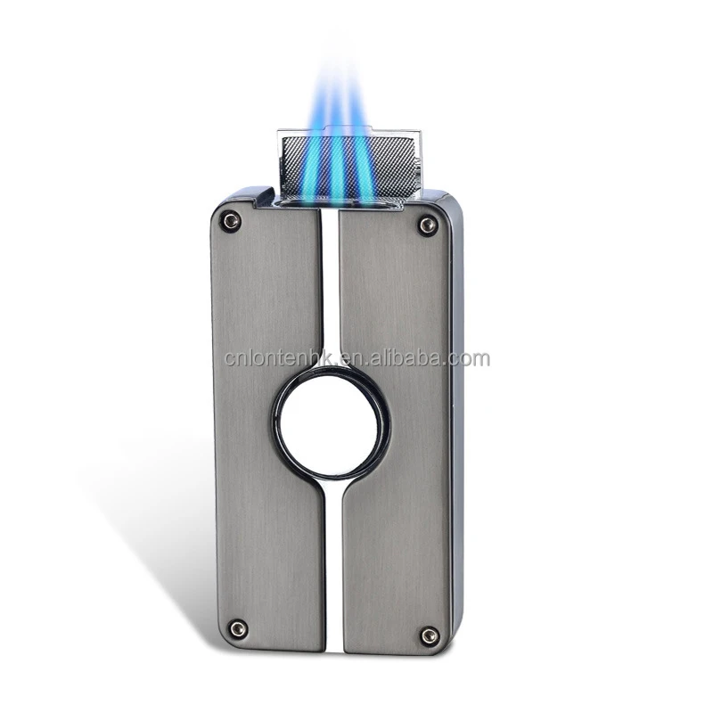 Online Hot Sell Luxury Blue Flame Torch Lighter Metal Jet Flame Cigar lighters