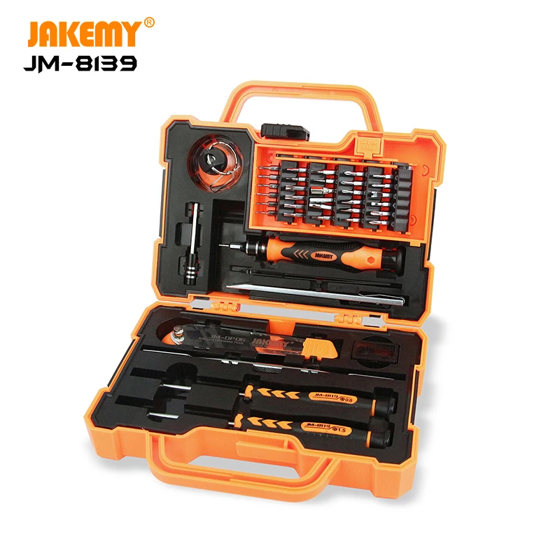 JAKEMY JM-8139 Multi-functional Driver Household Hand Tool Screwdriver Tool Box Set for Electronic DIY Repair