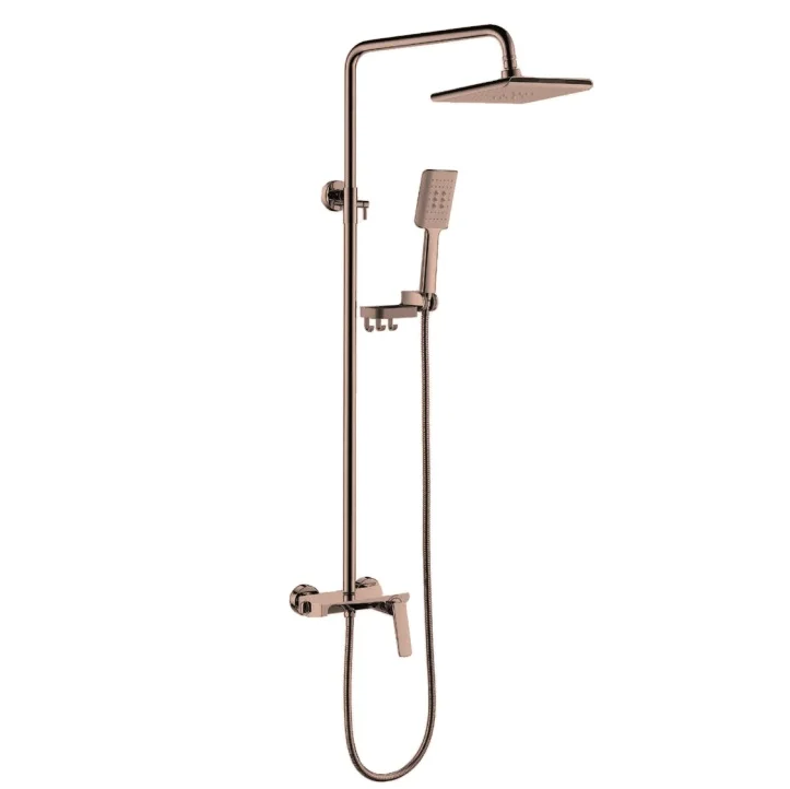 Fujian manufacturer apartment building full set hardware bathroom modern simple design cheap matt black big round bath shower