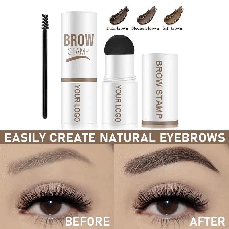 Лидер продаж на Amazon, идеальный оттенок, водонепроницаемая форма, один шаг, штамп для бровей, штамп для бровей и набор трафаретов